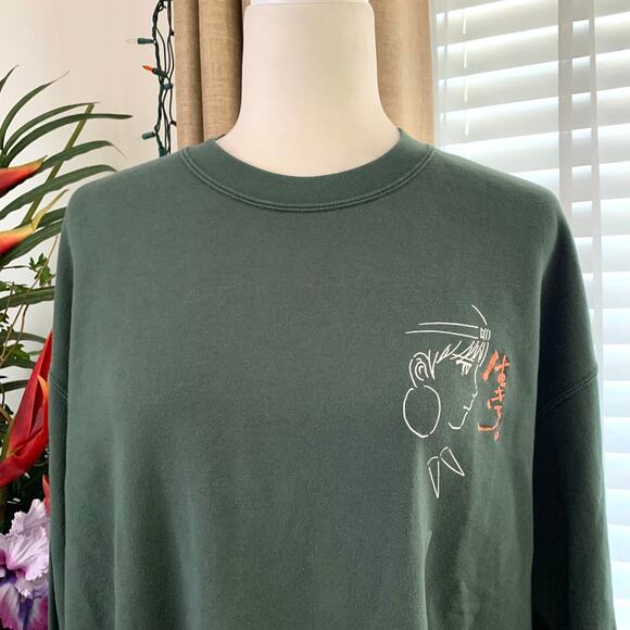 NWT Uniqlo Studio Ghibli Princess Mononoke Sweatshirt in Green Unisex - Picture 8 of 16